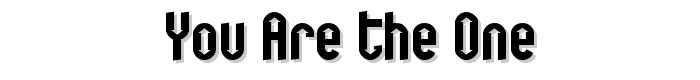 You are the one font